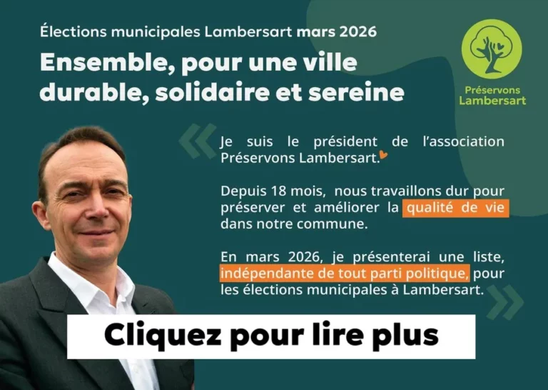 Gontran GUNS, candidat à l'élection municipale de Lambersart en mars 2026