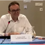 Gontran Guns, conseiller municipal d’opposition à Lambersart, lors d’un conseil municipal.